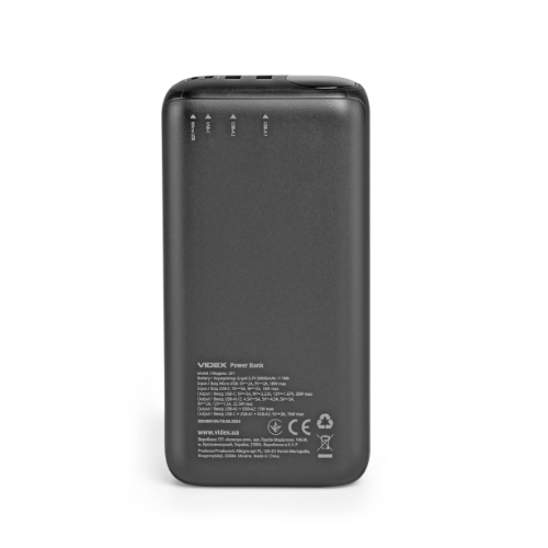 Павербанк 30000mAh Videx VPB-297-B 22,5W чорний Житомир - фото 3