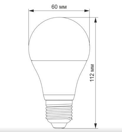 Лампа A60e 12W E27 4100К 220V LED Videx Житомир