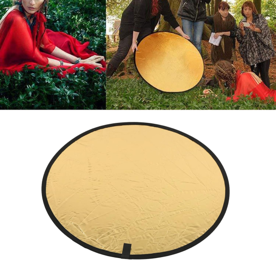 💡 Фоторефлектор сріблясто-золотий 110 см Луцьк