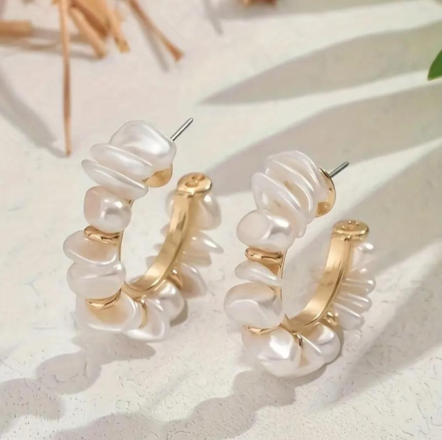 Богемные винтажные серьги с барочным жемчугом | Цинковый сплав, 3 см Киев - изображение 5