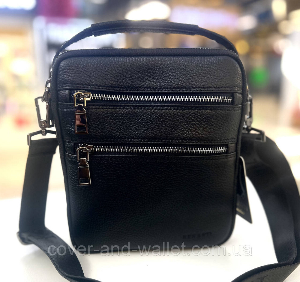 Стильная мужская кожаная сумка-барсетка с ручкой на много отделений Rekarti 114 Киев - изображение 5