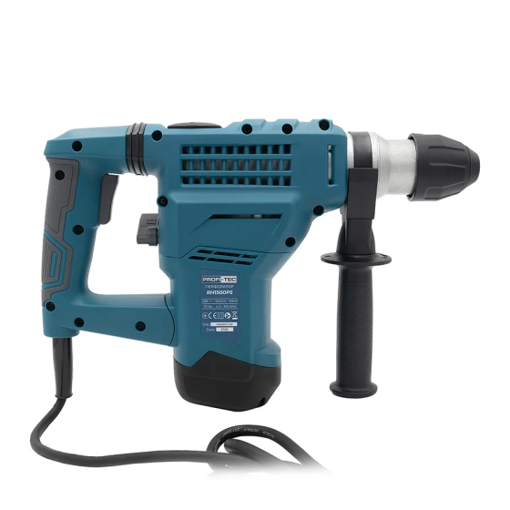 Потужний ударний перфоратор PROFI-TEC RH1500P5 : 1500 Вт, 5 Дж, набір бурів (007084) Київ