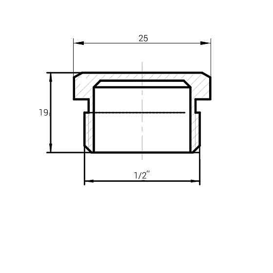 Заглушка 1/2″Н никелированная под пломбу NC302P OPTIMUM Киев