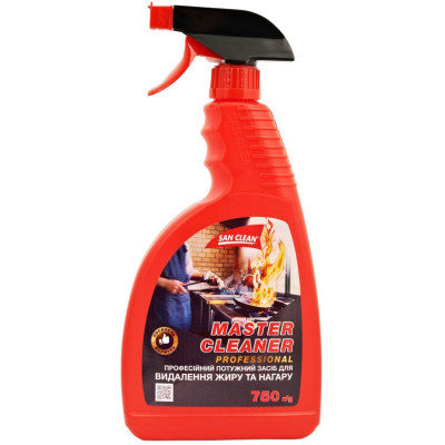 Спрей для чистки кухни San Clean Master Cleaner Professional для удаления жира и нагара 750 г (4820003543856) Винница - изображение 1