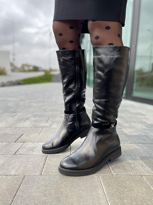 Чоботи жіночі ARLETT чорні натуральна шкіра зима 39см обхват 37см (1729) Коломыя - изображение 3