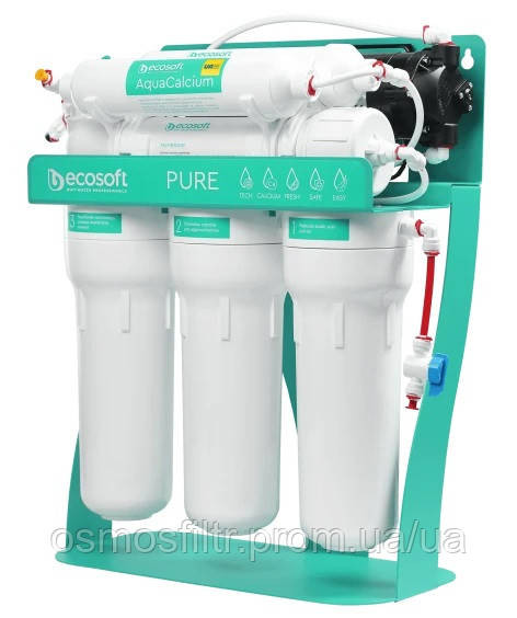 Фільтр зворотного осмосу Ecosoft P’URE AquaCalcium Mint з помпою + картриджі 6 міс  (MO675PSMACECO+CHV5PUREMAC) Київ - фото 3