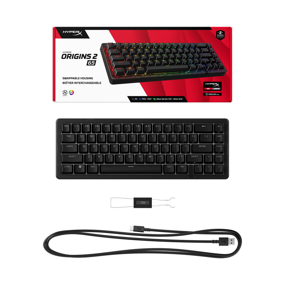 Клавіатура HyperX Origins 2 65 HX Red USB Black (B4QS3AA) ( 28354 ) Харьков - изображение 7