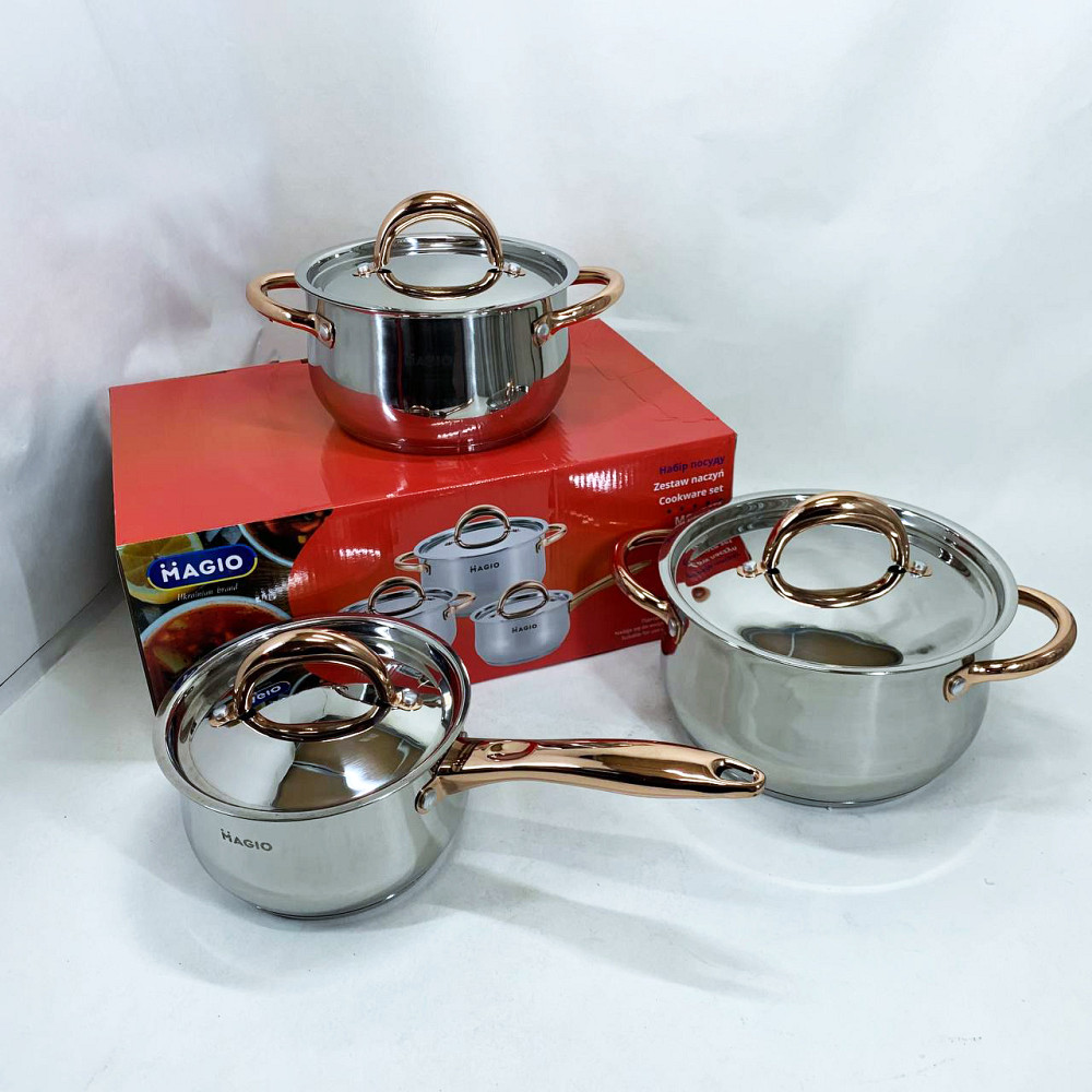 Набор больших кастрюль, Набор каструль с антипригарным покрытием кастрюль хорошего качевства TF-87 Львов - изображение 9