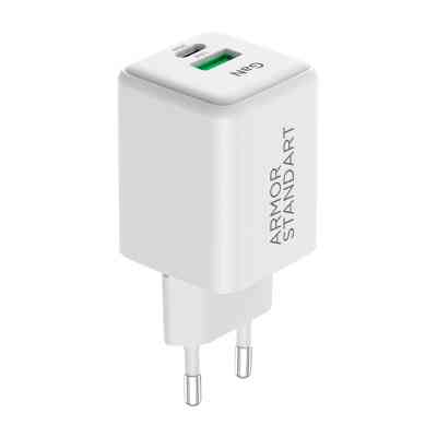 Зарядное устройство Armorstandart AR371 30W GaN Type-C + USB White (ARM77549) Винница