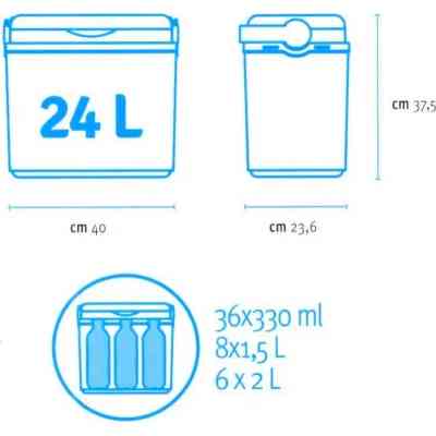 Термобокс Adriatic 24л синій з помаранчевим (8002936750020) Вінниця