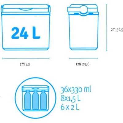 Термобокс Adriatic 24л синій з помаранчевим (8002936750020) Вінниця - фото 4