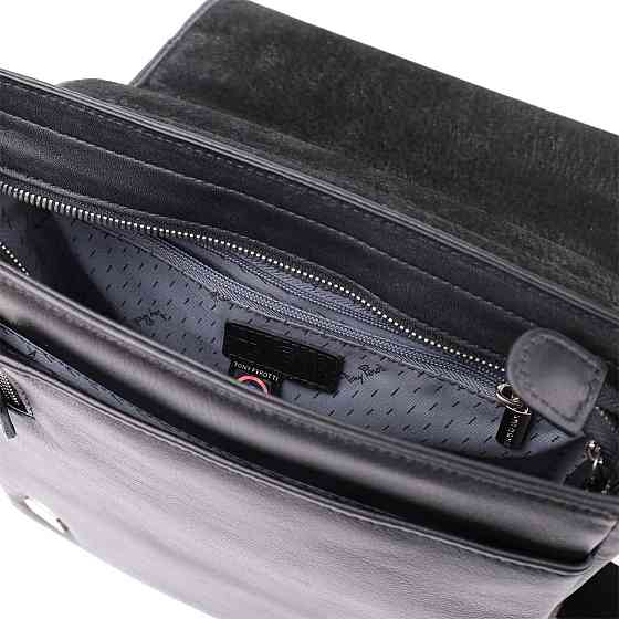 Мужская сумка через плечо из мягкой натуральной кожи Tony Perotti 20845_1 (9207-24 nero) Черный Киев