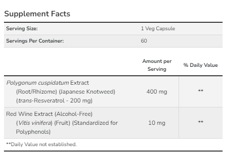 Resveratrol 200 mg - 60 vcaps Луцк - изображение 2