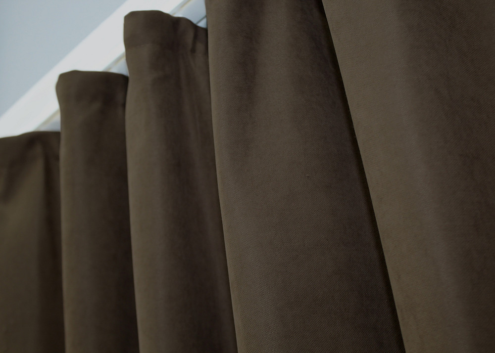 Комплект коротких штор VR-Textil Мікровелюр SPARTA № 1036ш Мокко 130х170 см 2 шт (35-0150) Київ - фото 7