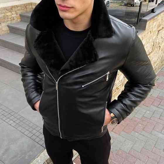 Мужская зимняя Куртка без капюшона Pobedov Winter Jacket V6 Black Киев
