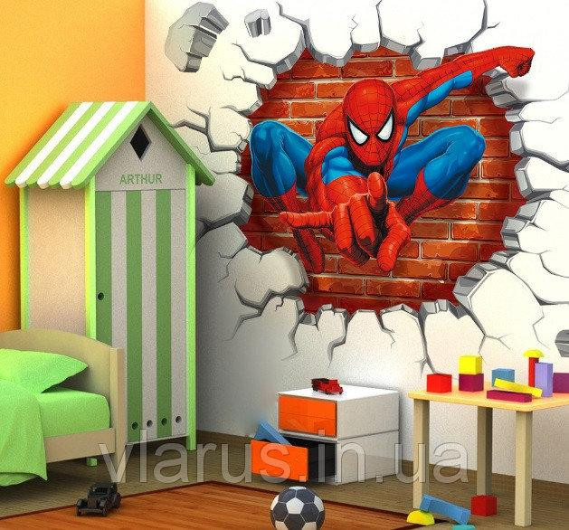 Интерьерная наклейка в детскую Человек паук 3D Киев - изображение 7