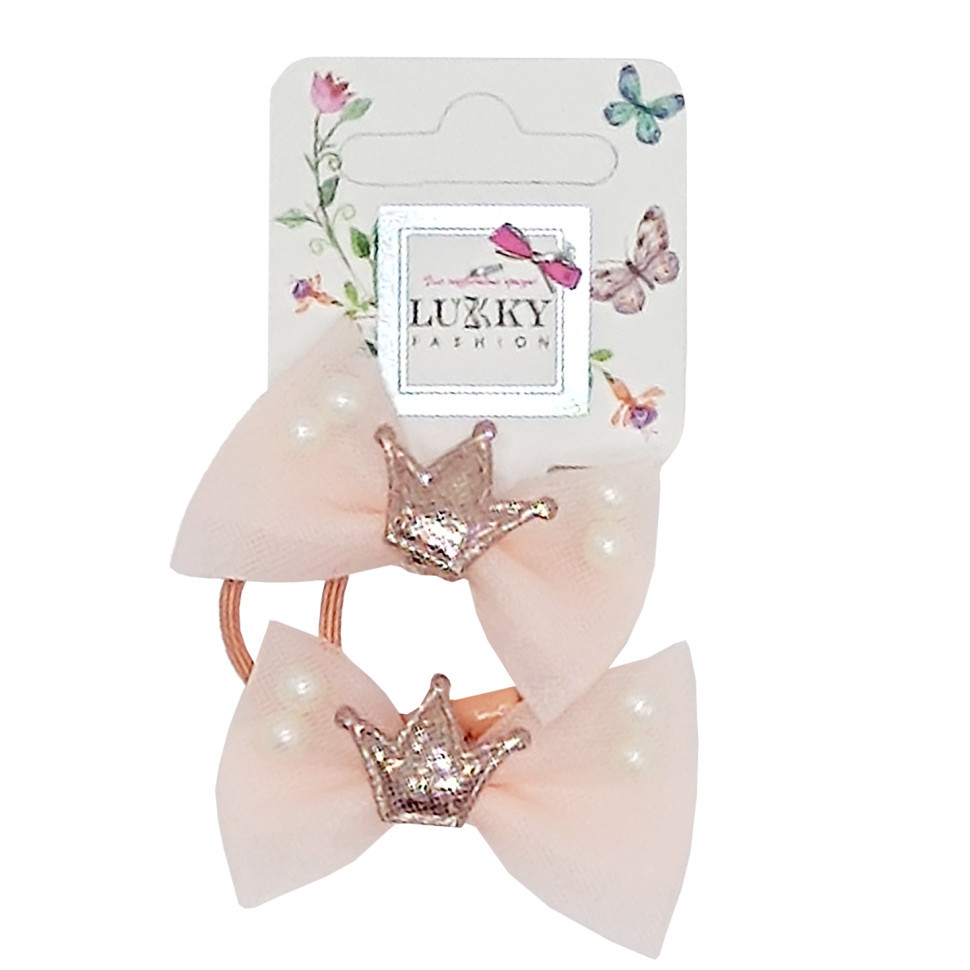 Дитяча резинка для волосся "Корона" T18533(бежевий) Вінниця - фото 1