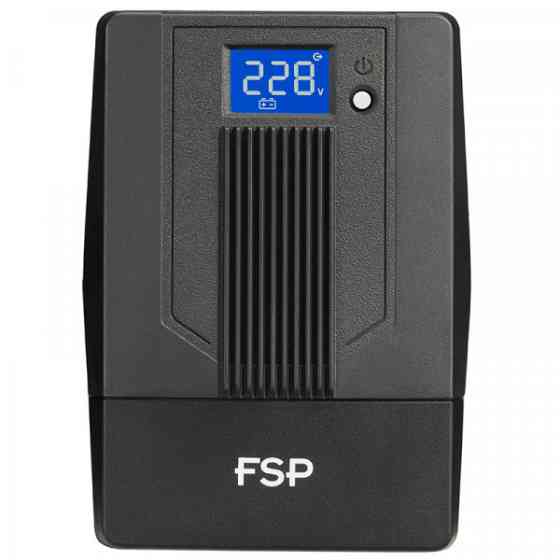 ДБЖ FSP iFP-800, 800ВА/480Вт, USB, LCD, 2хSchuko, AVR, Black (PPF4802000) Київ