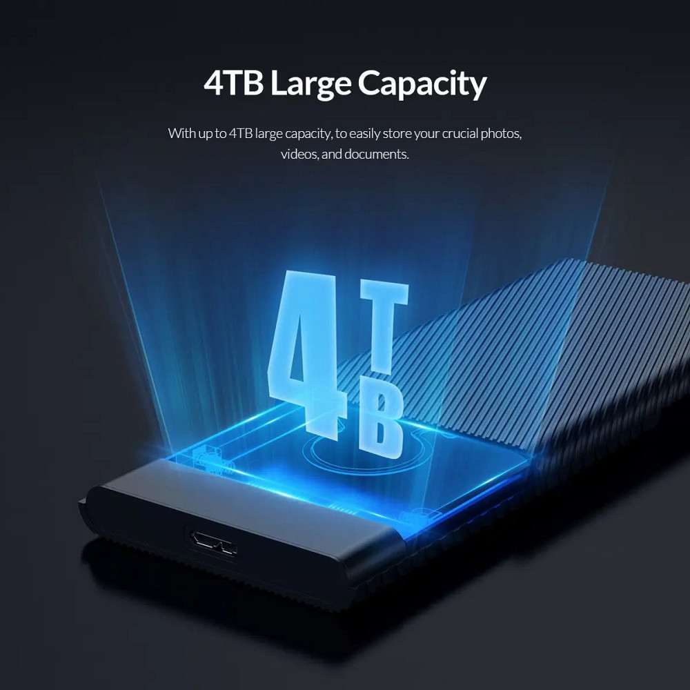 Зовнішня кишеня Orico 2521U3 для 2.5" HD/SD USB 3.0 (Чорний) Миколаїв - фото 5