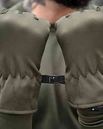 Зимові рукавички SOFSHELL oliva ВТ6325 Одеса