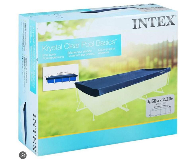 Тент накрытие для прямоугольного бассейна 450х220 см Intex 28039 Киев - изображение 2