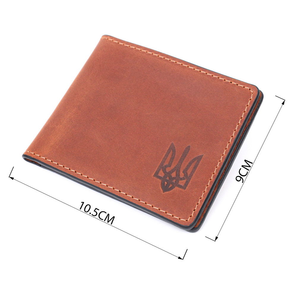 Кожаная обложка на удостоверение участника боевых действий GRANDE PELLE 11663 Коричневый Киев - изображение 3