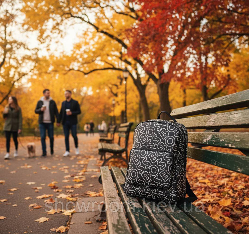 Мужской брендовый рюкзак Boss (2022) black Киев - изображение 10