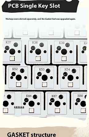 Бездротова механічна ігрова клавіатура kzzi k75 lite 75% Київ