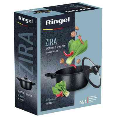 Каструля Ringel Zira з кришкою низька 4.1 л (RG-21006-24) Вінниця
