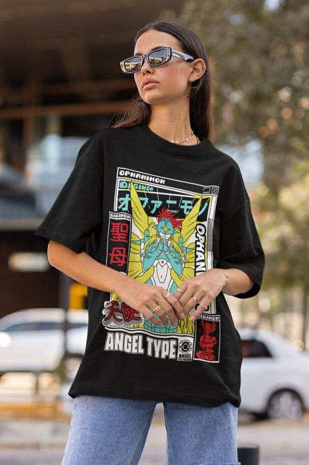 Футболка для мальчика аниме Аниме Винтаге Спекиал Манга оверсайз (рост от 165 до 180 ) Черний AnimeJ1128m Днепр - изображение 4