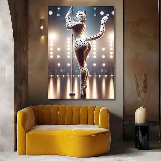 Картина Холсті в спортзал  Пантера  KLM_16 80x120 см Киев