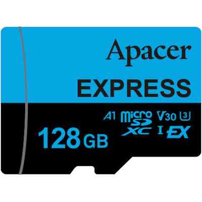 Карта пам&apos;яті Apacer 128GB microSDXC class 10 UHS-I U3 V30 A1 Express (AP128GMCEXG3X17-RA) Вінниця