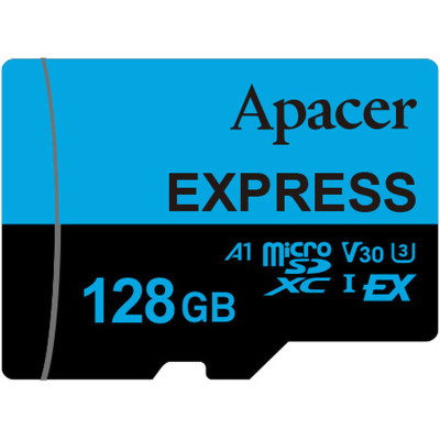 Карта пам&apos;яті Apacer 128GB microSDXC class 10 UHS-I U3 V30 A1 Express (AP128GMCEXG3X17-RA) Вінниця - фото 1