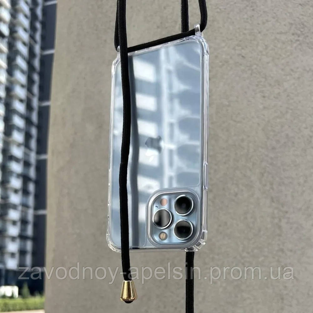 IPhone 14 Pro Max Чехол силиконовый со Шнурком (прозрачный) Одесса - изображение 1