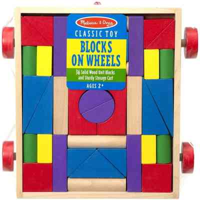 Кубики Melissa&amp;Doug Набір дерев'яних блоків на візку (MD14209) Вінниця