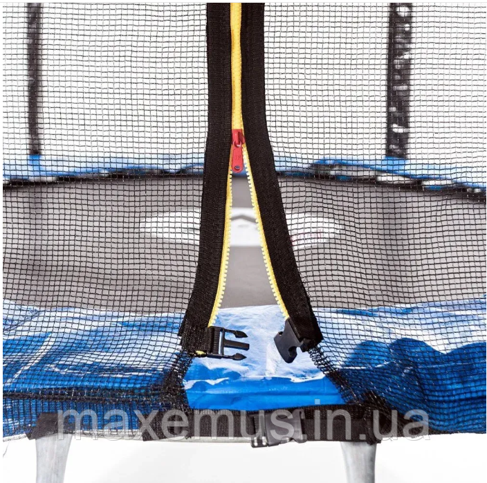 Батут детский Atleto 312 см с защитной сеткой и лестницей батут для детей садовый батут синий Мостиська - фото 17