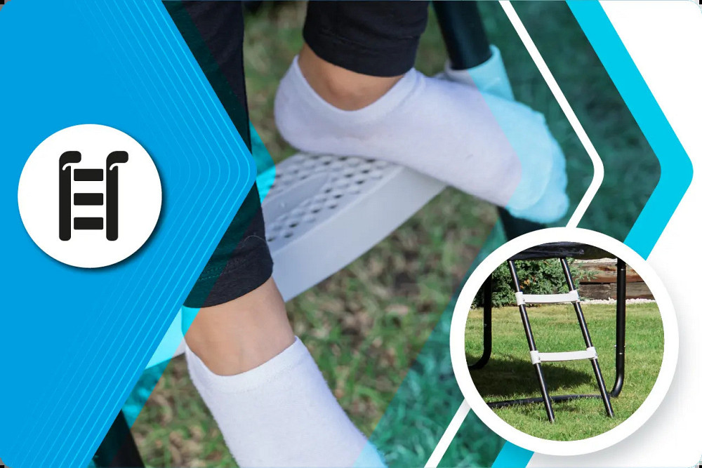 Батут THUNDER INSIDE ELITE з внутрішньою сіткою 14 футів 427 см чорний Київ - фото 6