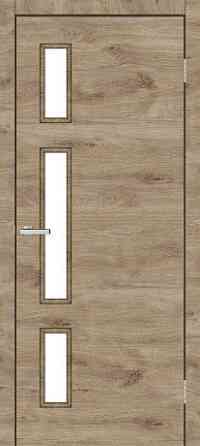 Межкомнатные двери Омис Соло ЗС Дуб Леон 600х2000 мм Киев