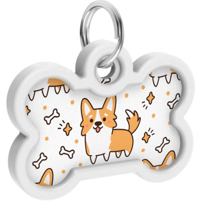 Адресник для тварин WAUDOG Smart ID з QR паспортом "Корги", кістка 40х28 мм (0640-0212) Вінниця - фото 4