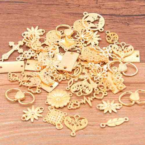 Набір підвісок металевих 100г, шарми шарміки, Змішані, золото Вінниця