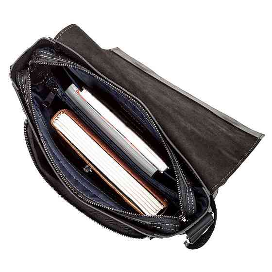 Сумка чоловіча SHVIGEL 11112 шкіряна Чорна Київ