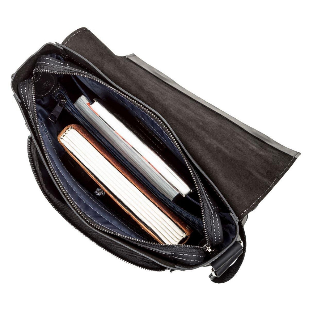 Сумка чоловіча SHVIGEL 11112 шкіряна Чорна Київ - фото 6