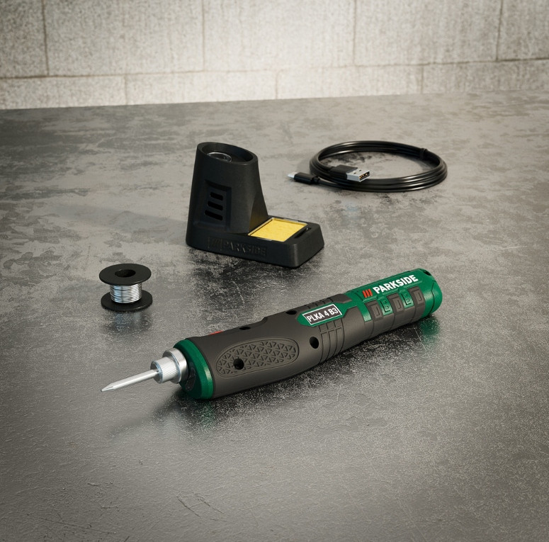 Акумуляторний паяльник на підставці зі світлодіодним підсвічуванням Parkside (PLKA 4 C3) Нововолинськ - фото 7