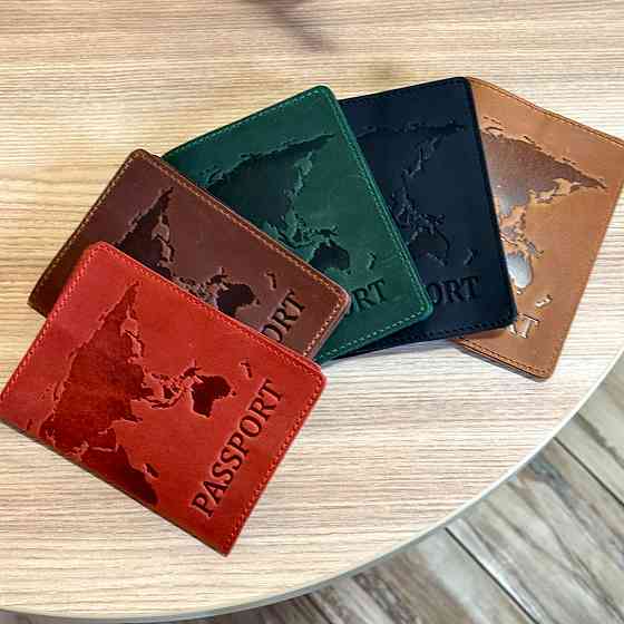 Кожаная обложка для паспорта с надписью Ukraine Киев