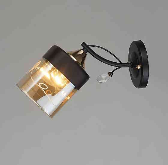 Бра настінне VALESO A3428/1W скляний плафон E27 Чорний + Золото A3428/1W Коломыя
