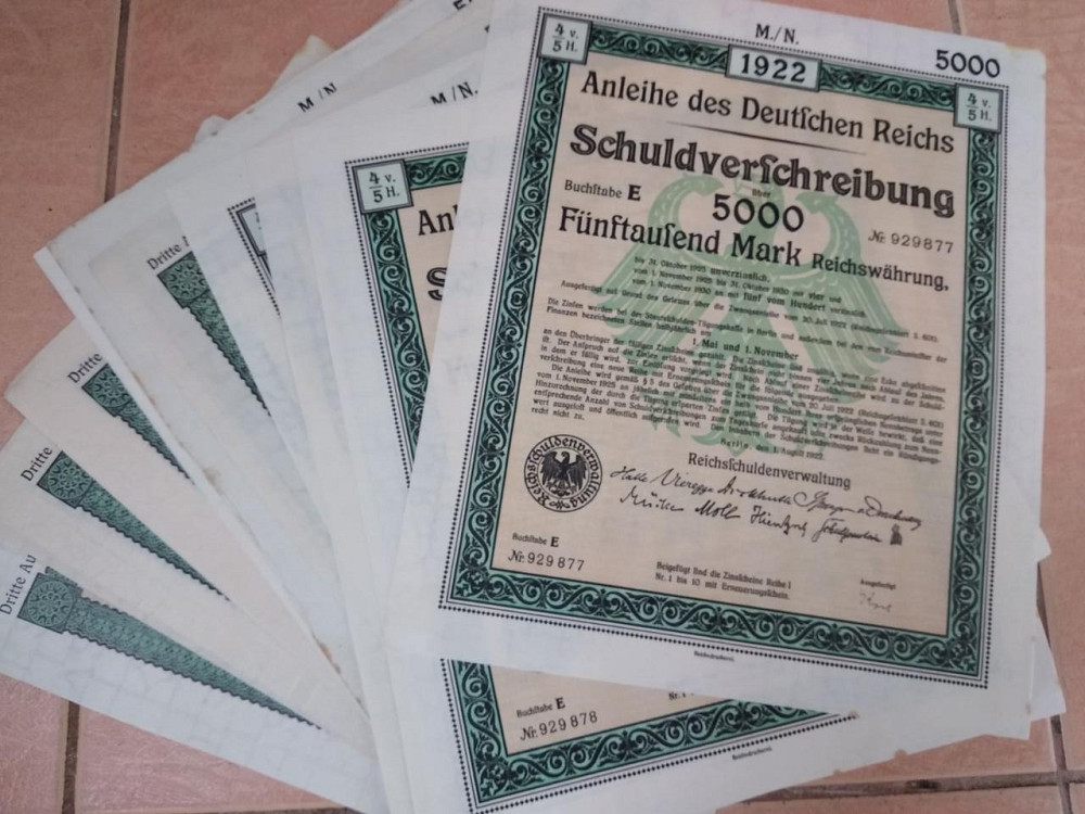 Акция. Германия. 1922 год 5000 Марок (5 - 43) Полтава - изображение 1