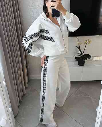 Жіночий стильний повсякденний костюм замша на дайвінзі Молочний, 54/56 Одеса