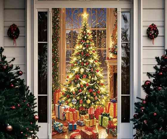 Банер на двері Різдвяний 