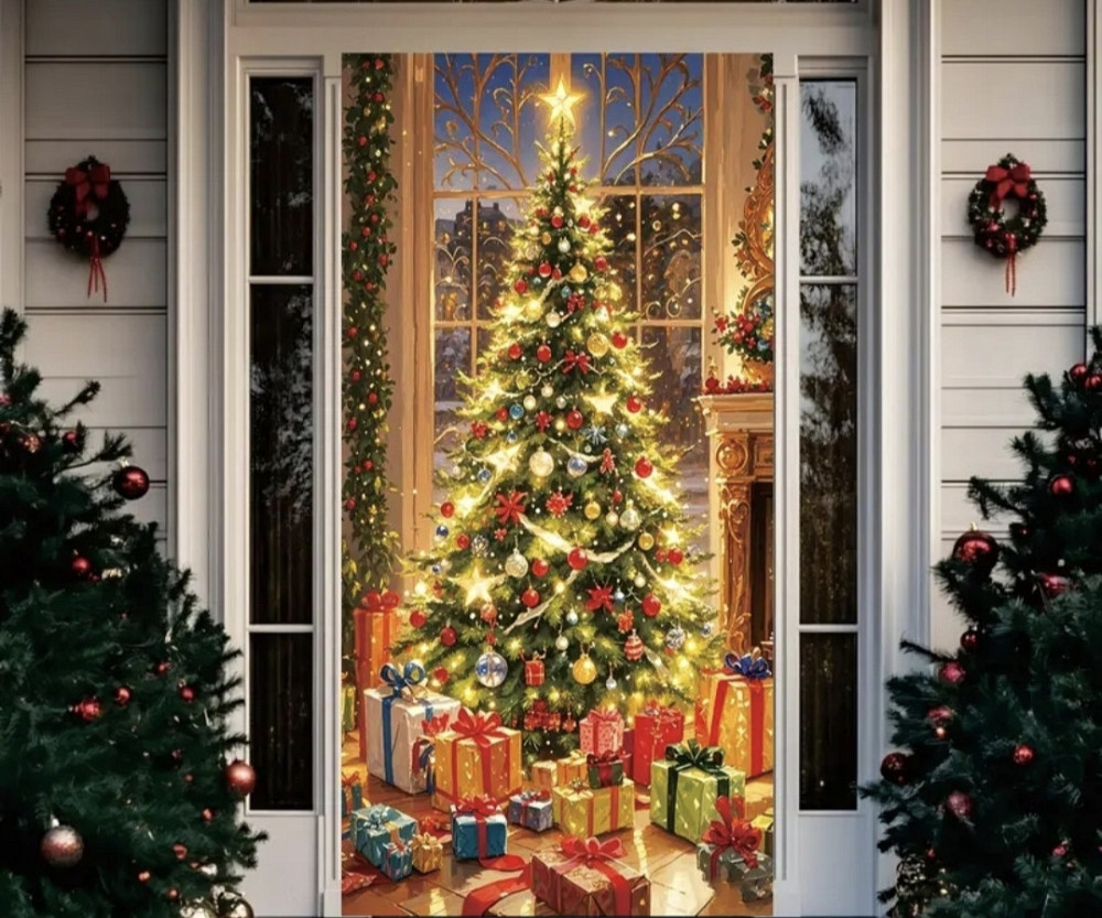 Банер на двері Різдвяний 