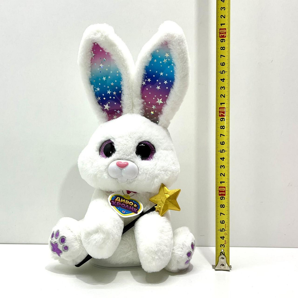 Зайчик інтерактивний Чудо Кролик 30см звук світло фрази рухливий реагує на паличку Білий (M 6144 I UA) Чернигов - изображение 5